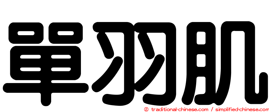 單羽肌