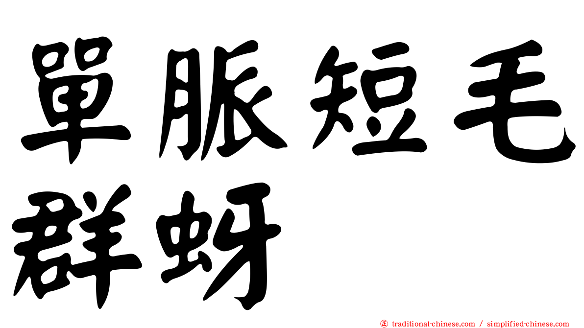 單脈短毛群蚜