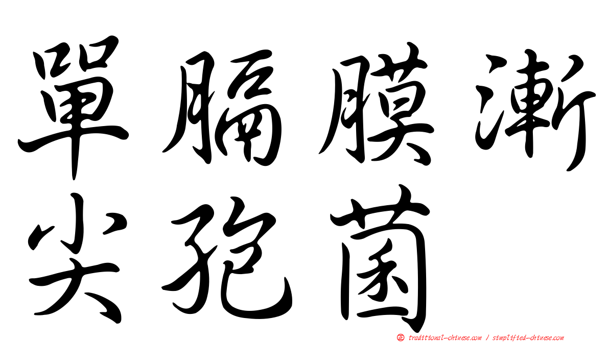 單膈膜漸尖孢菌
