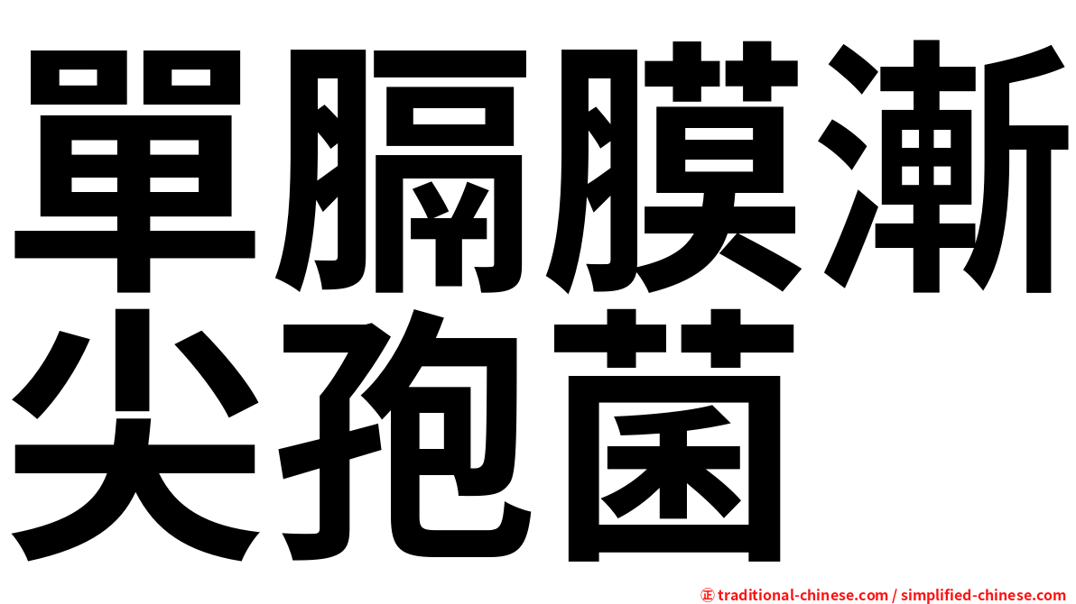 單膈膜漸尖孢菌