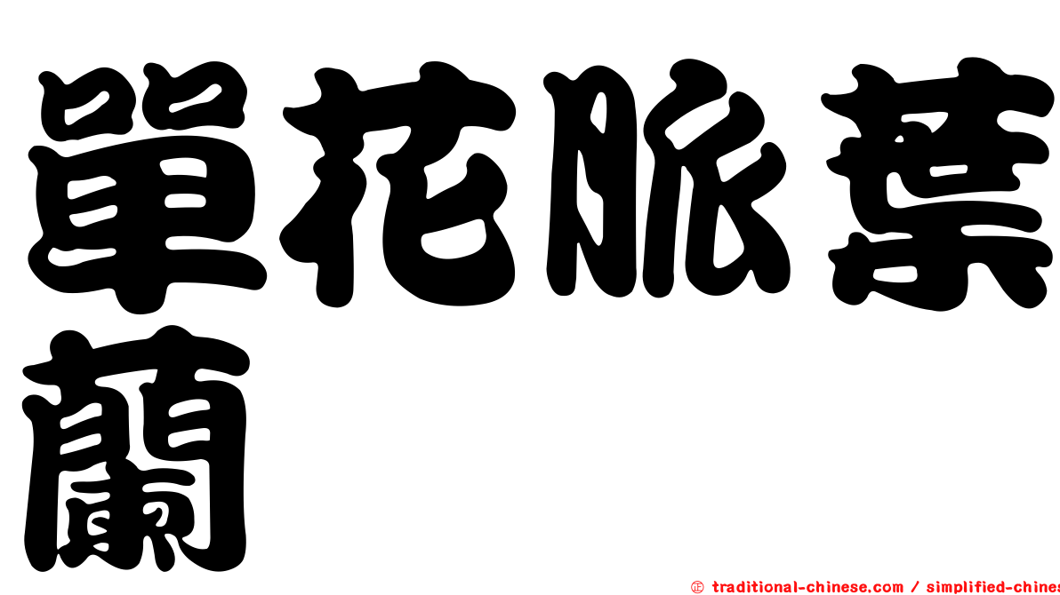 單花脈葉蘭