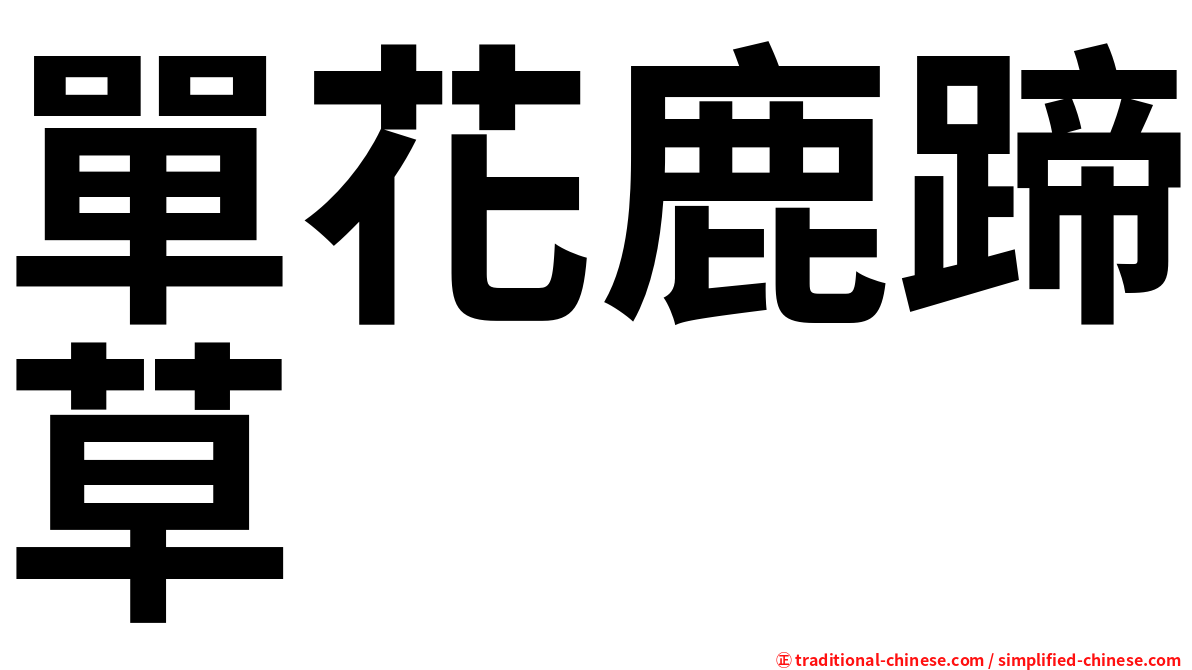 單花鹿蹄草