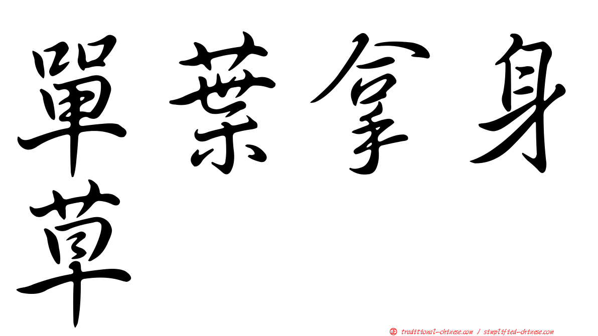 單葉拿身草