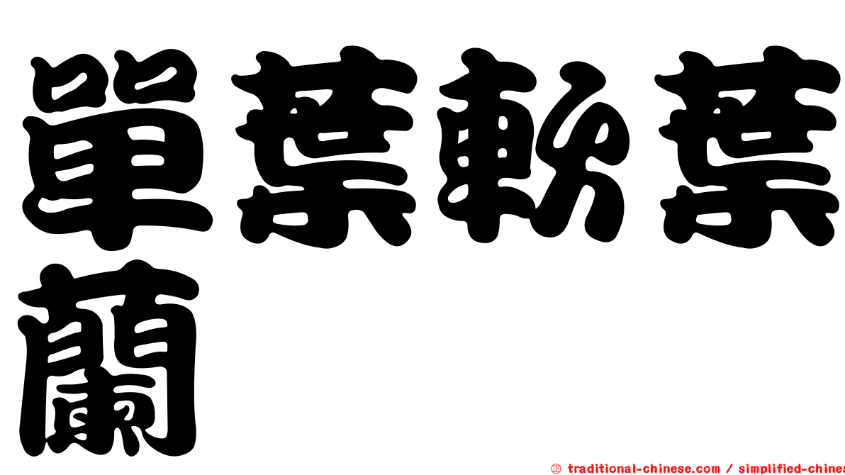 單葉軟葉蘭