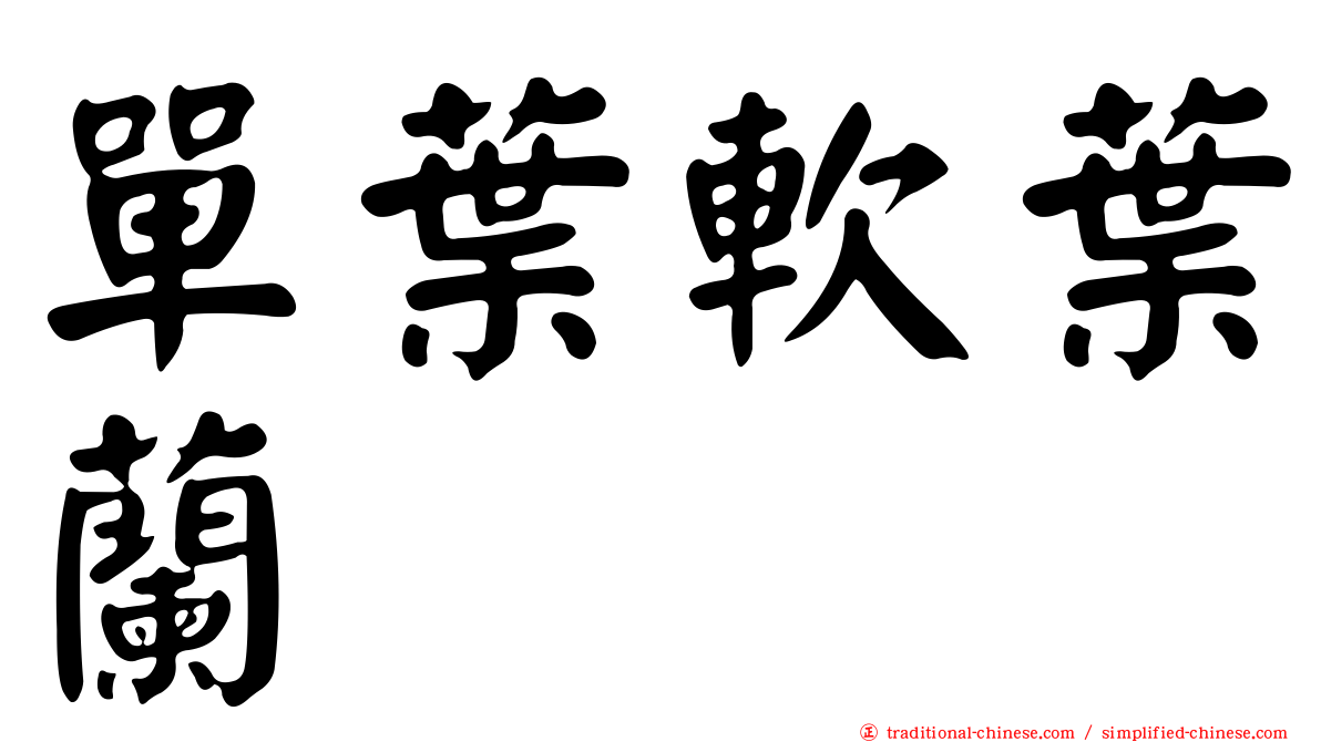 單葉軟葉蘭