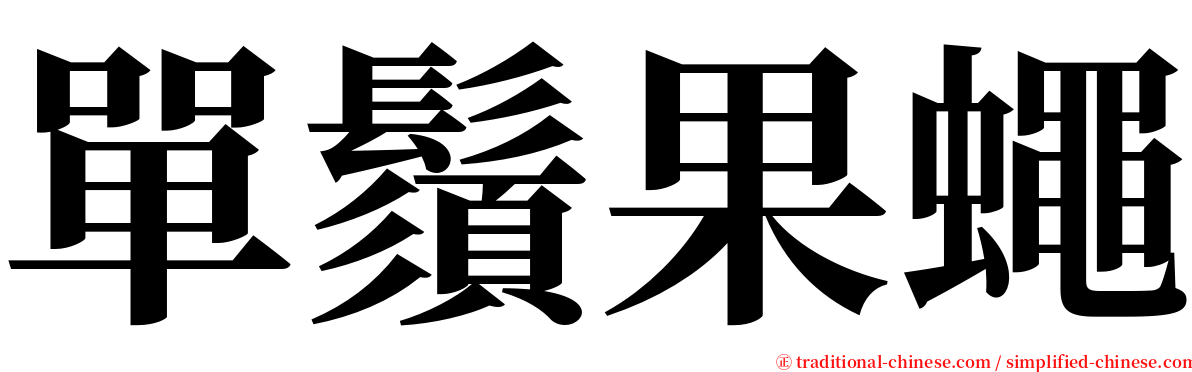 單鬚果蠅 serif font