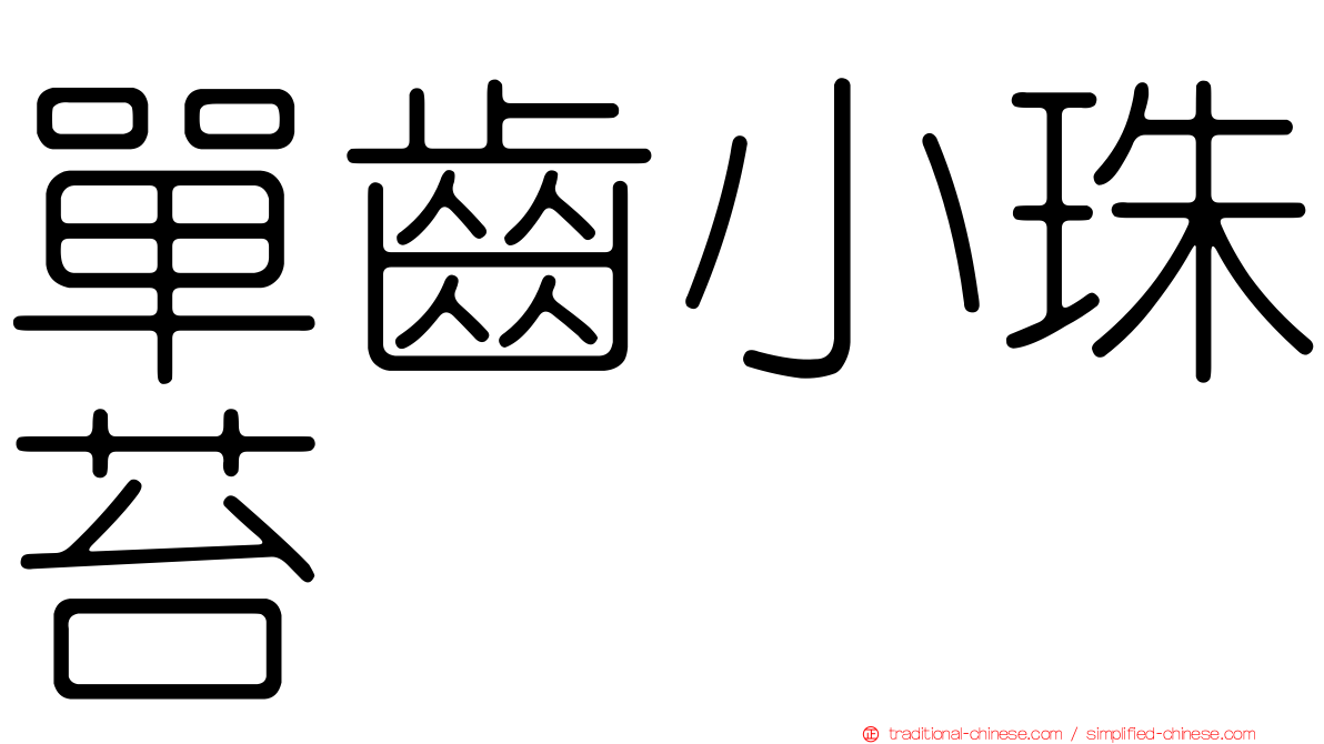 單齒小珠苔