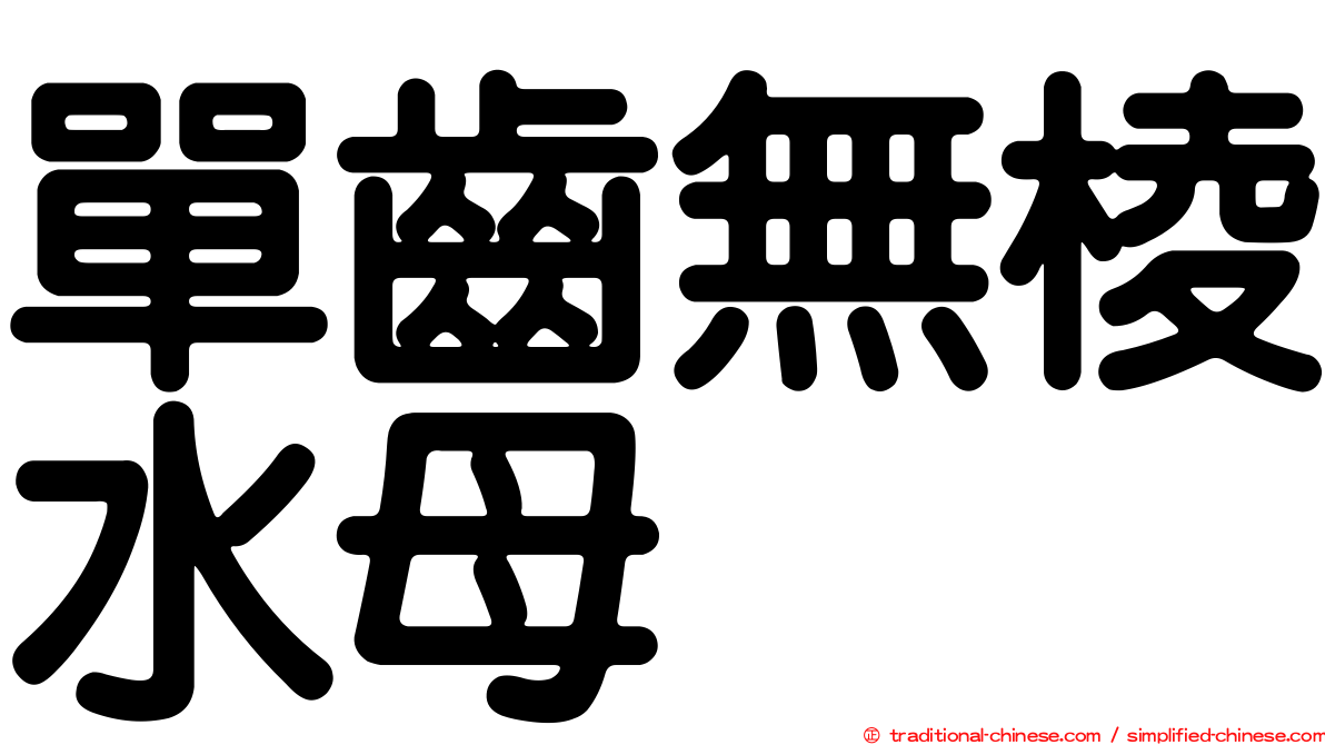 單齒無棱水母