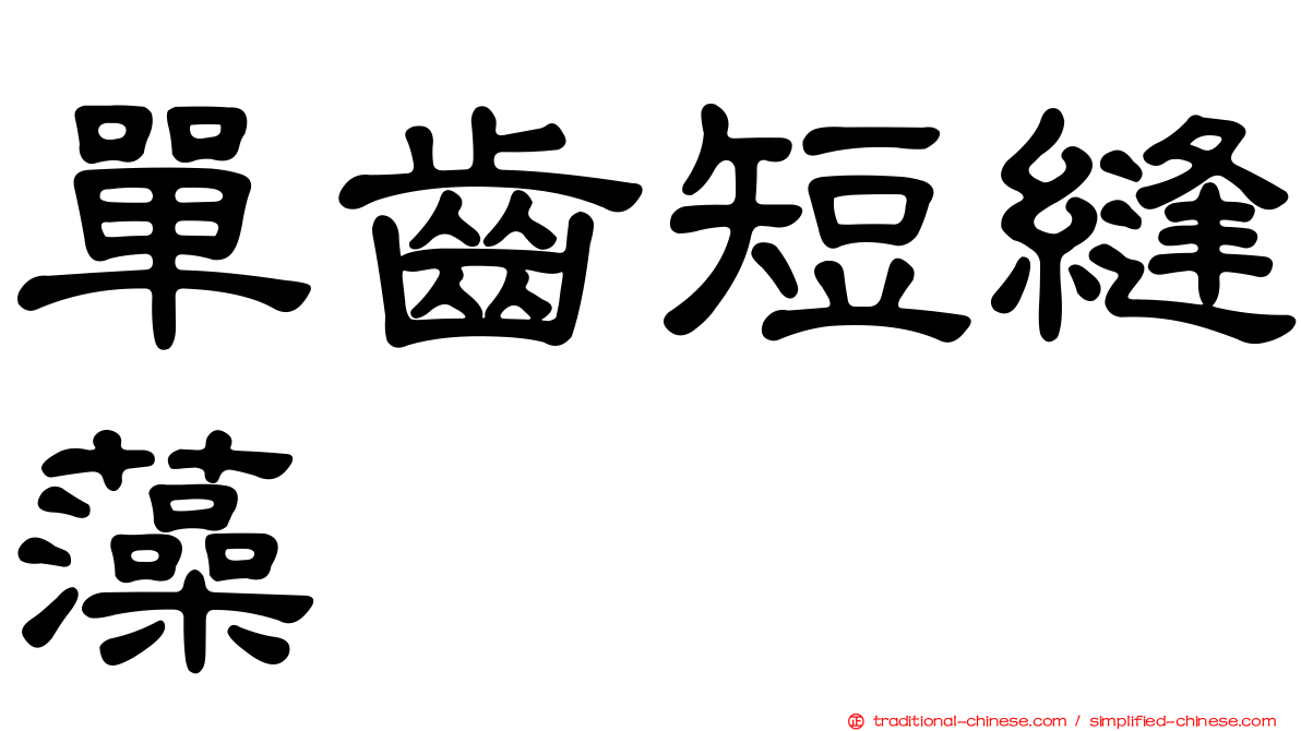 單齒短縫藻