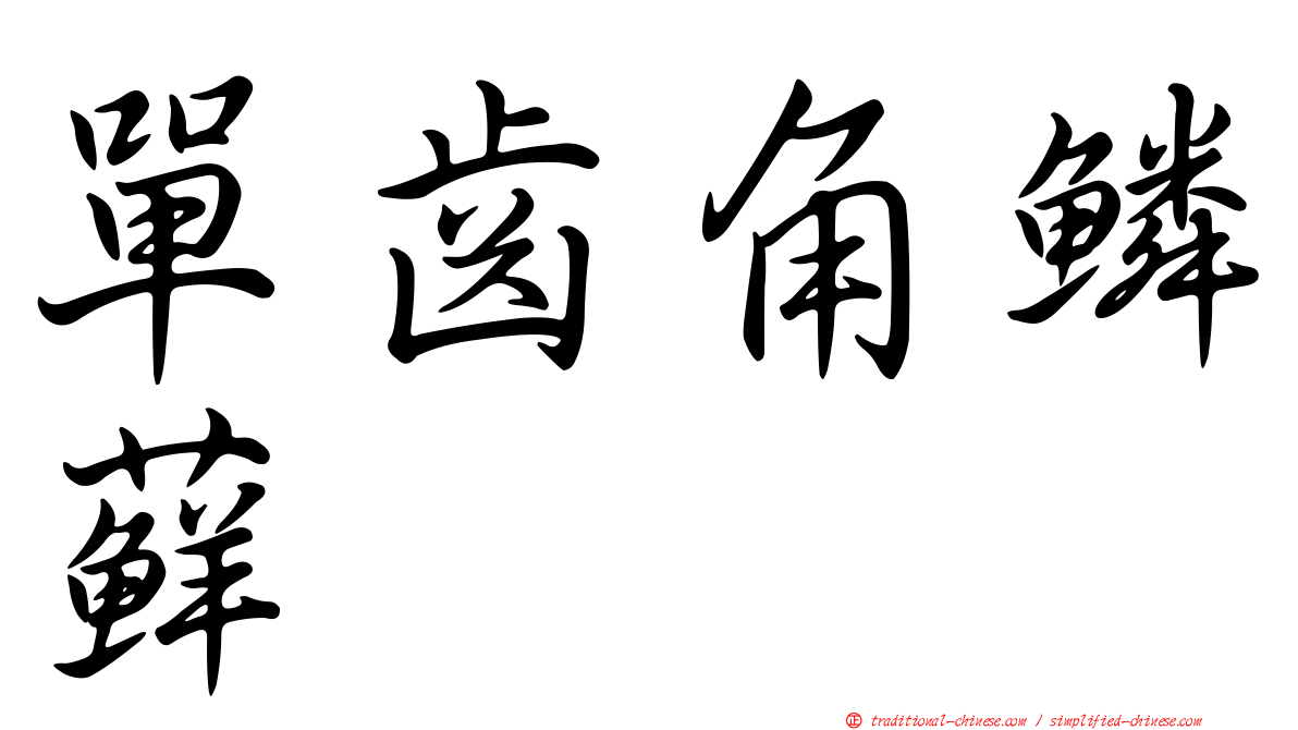 單齒角鱗蘚