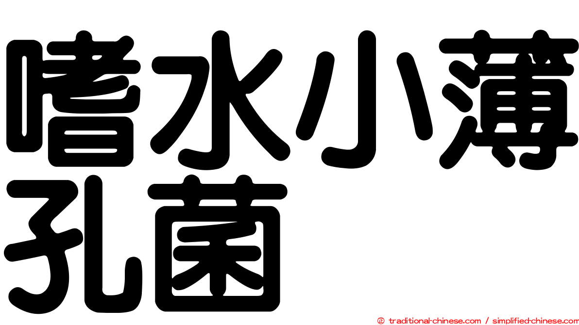 嗜水小薄孔菌