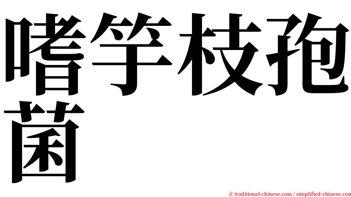 嗜竽枝孢菌 serif font