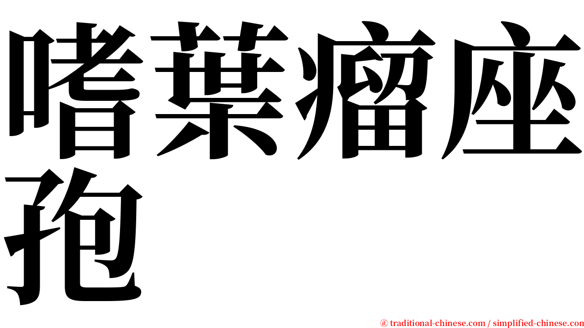 嗜葉瘤座孢 serif font