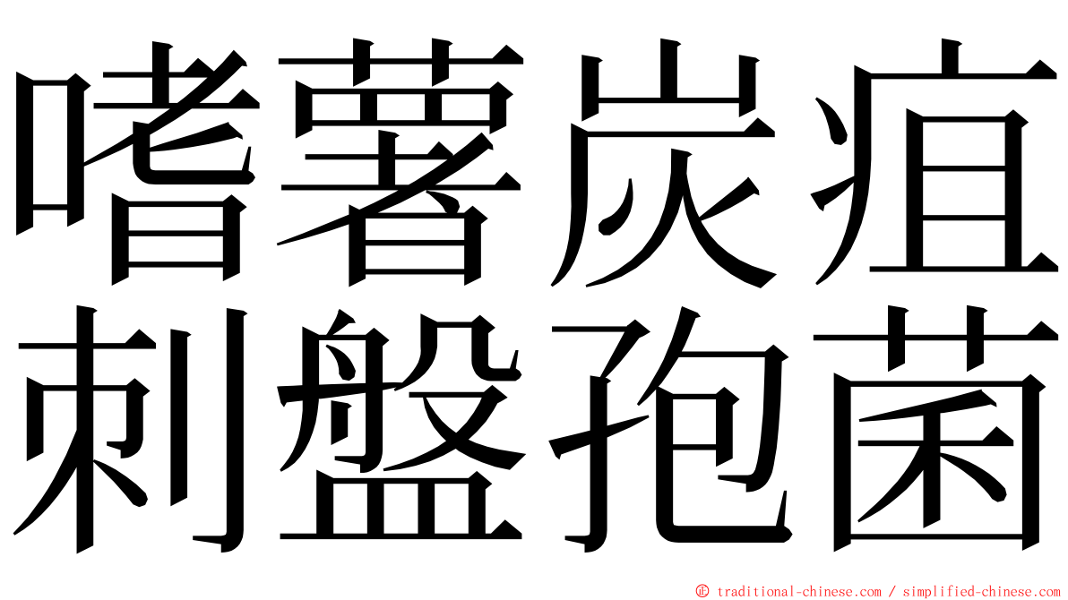 嗜薯炭疽刺盤孢菌 ming font