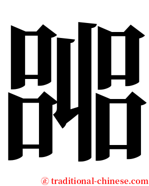 嘂 serif font