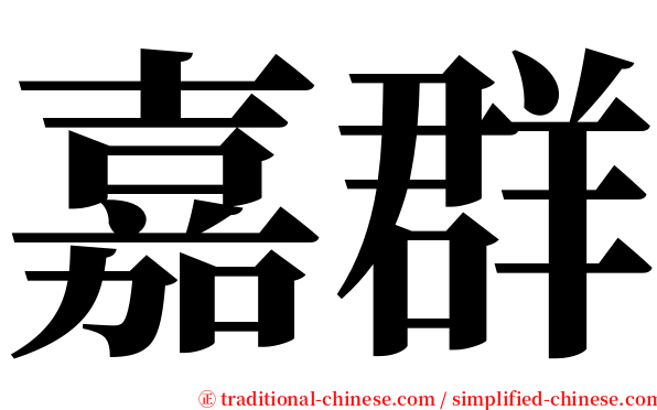 嘉群 serif font