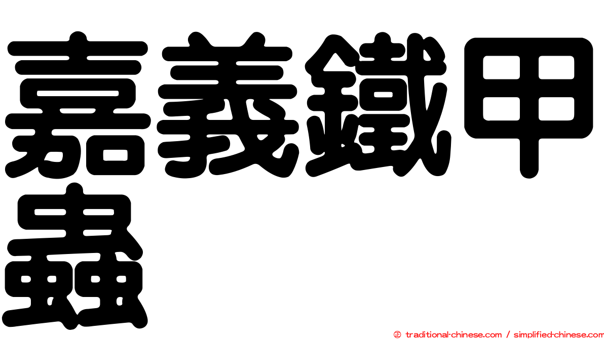 嘉義鐵甲蟲
