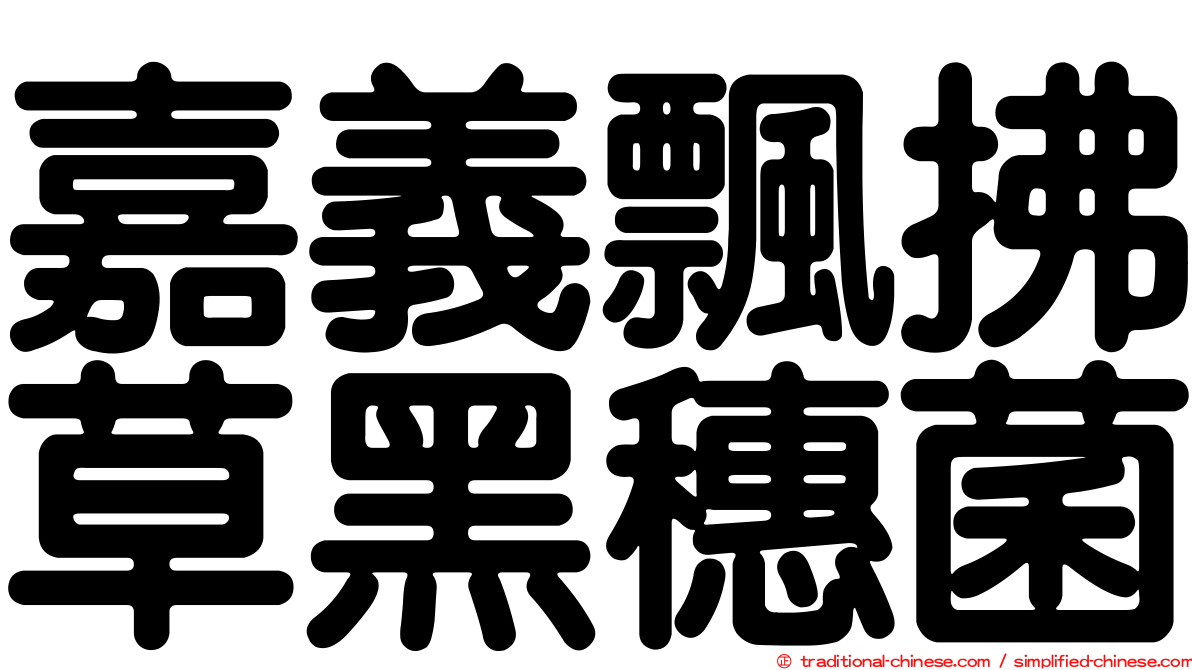 嘉義飄拂草黑穗菌