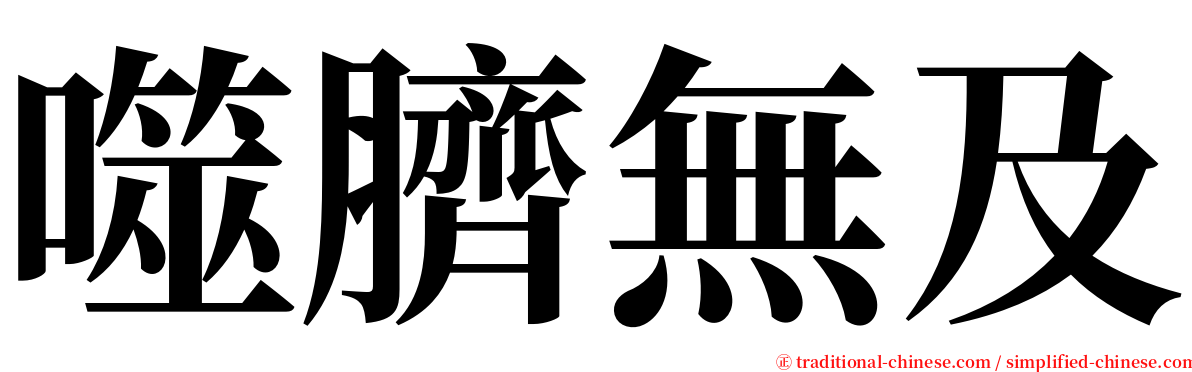 噬臍無及 serif font