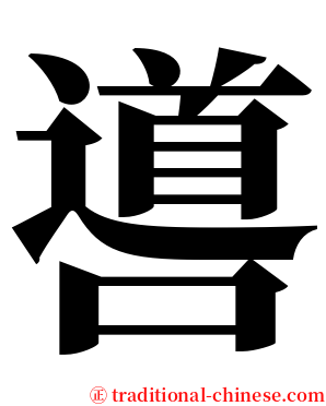 噵 serif font