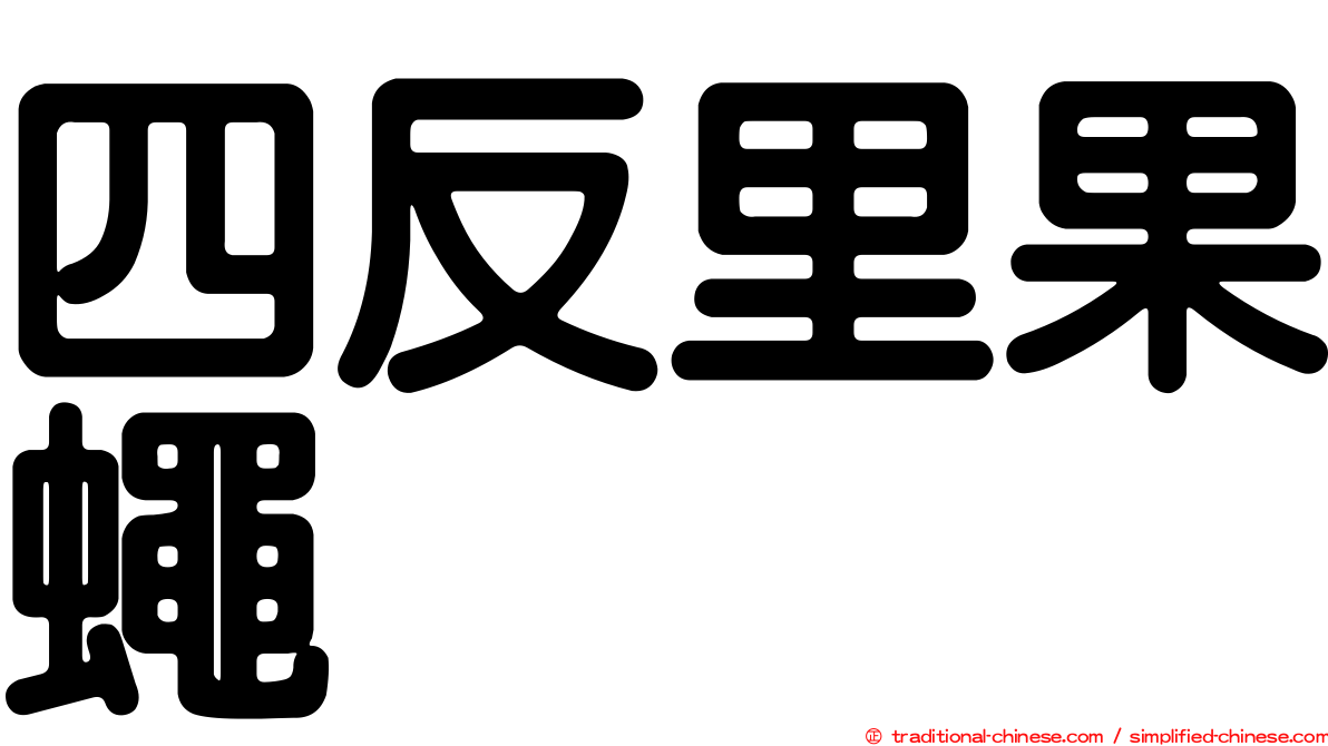 四反里果蠅
