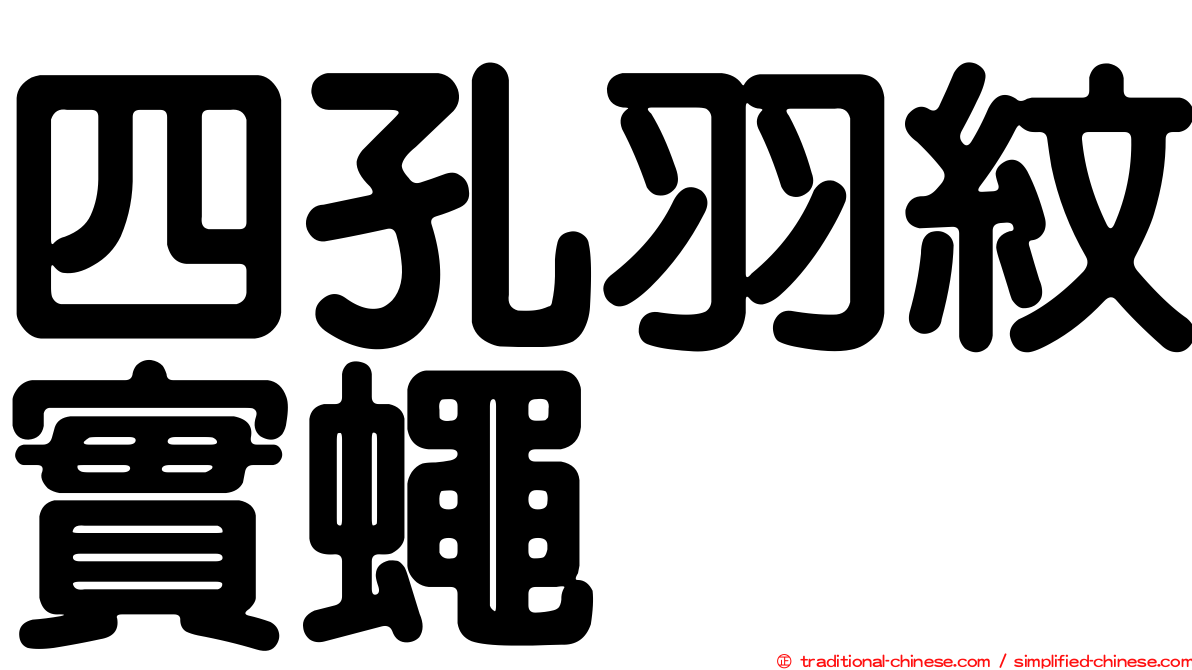四孔羽紋實蠅