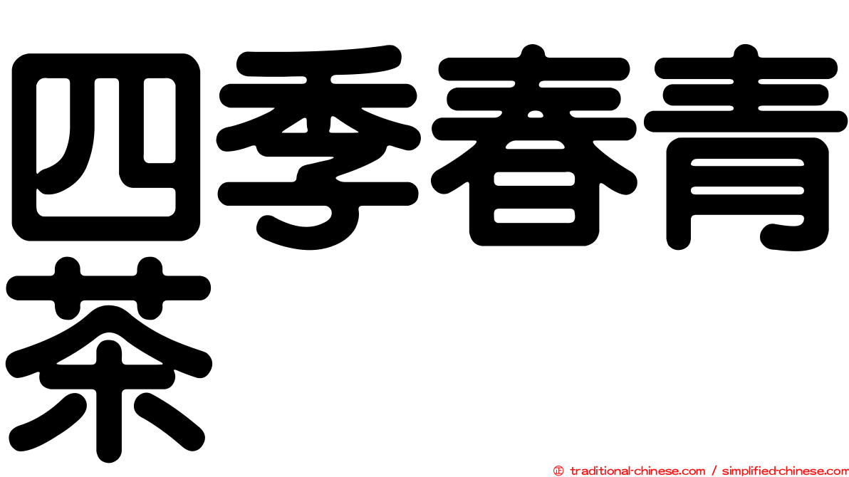四季春青茶