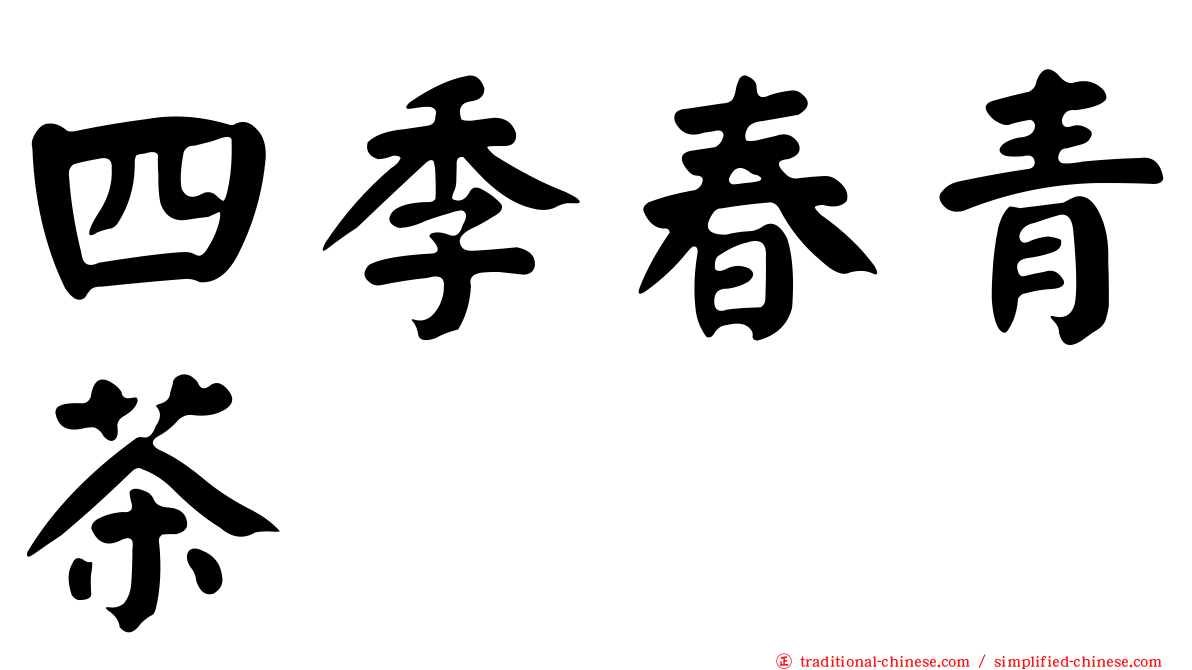 四季春青茶