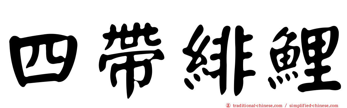 四帶緋鯉