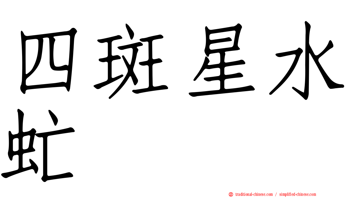 四斑星水虻