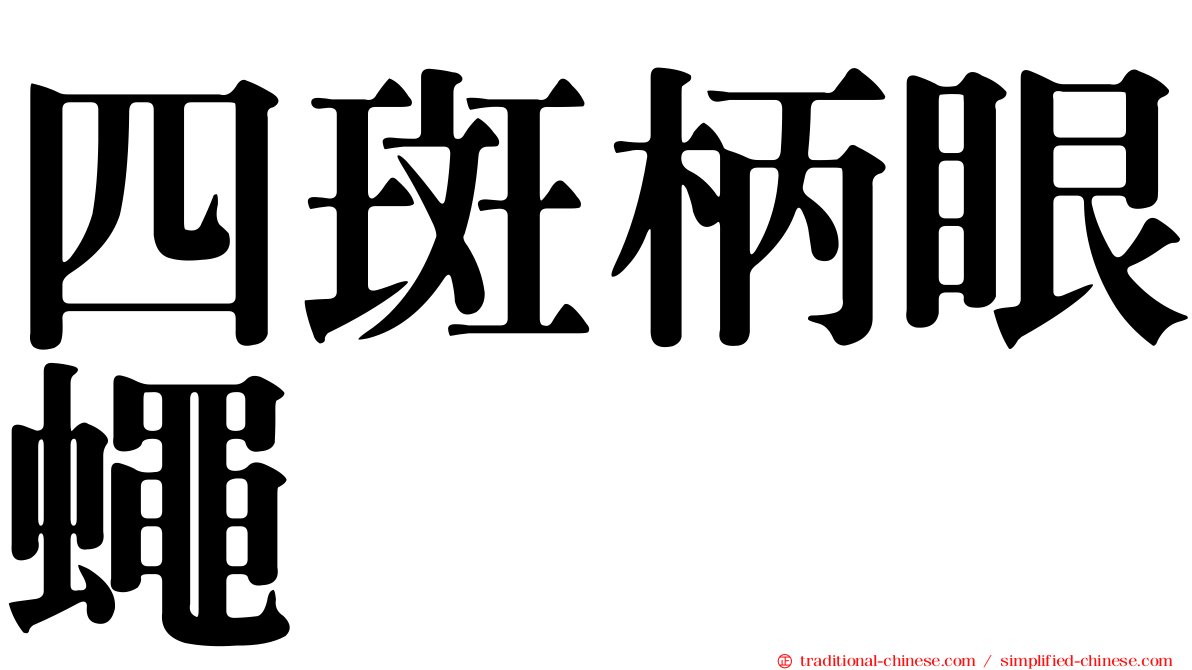 四斑柄眼蠅