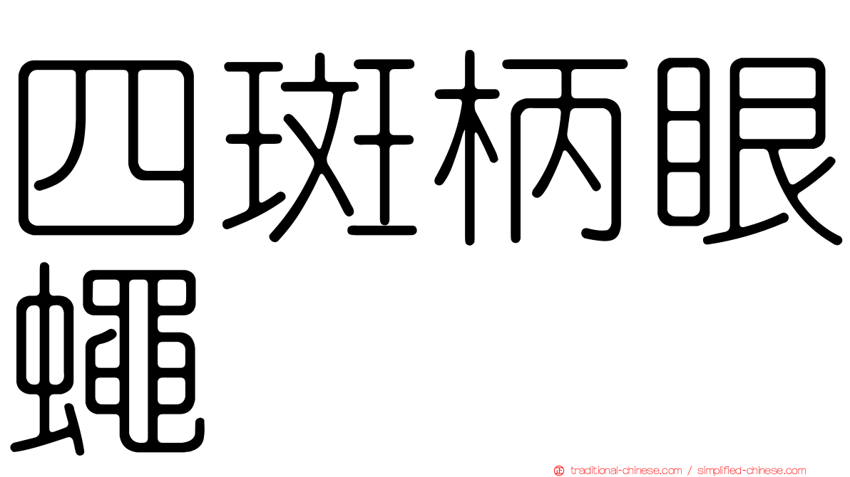 四斑柄眼蠅