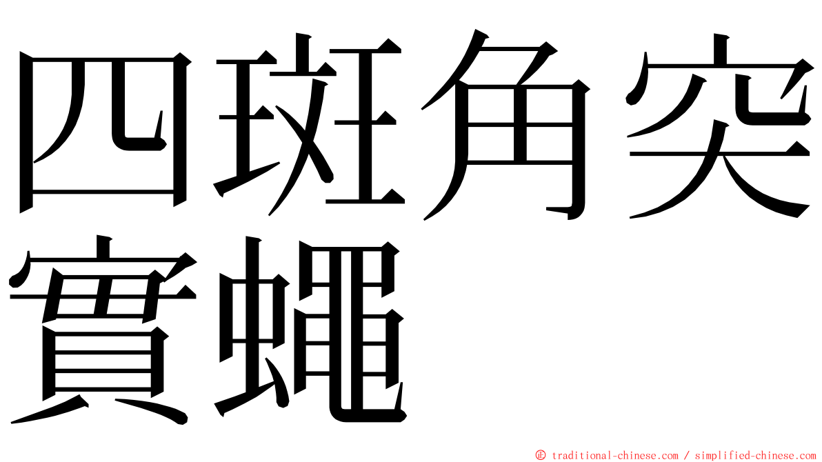 四斑角突實蠅 ming font