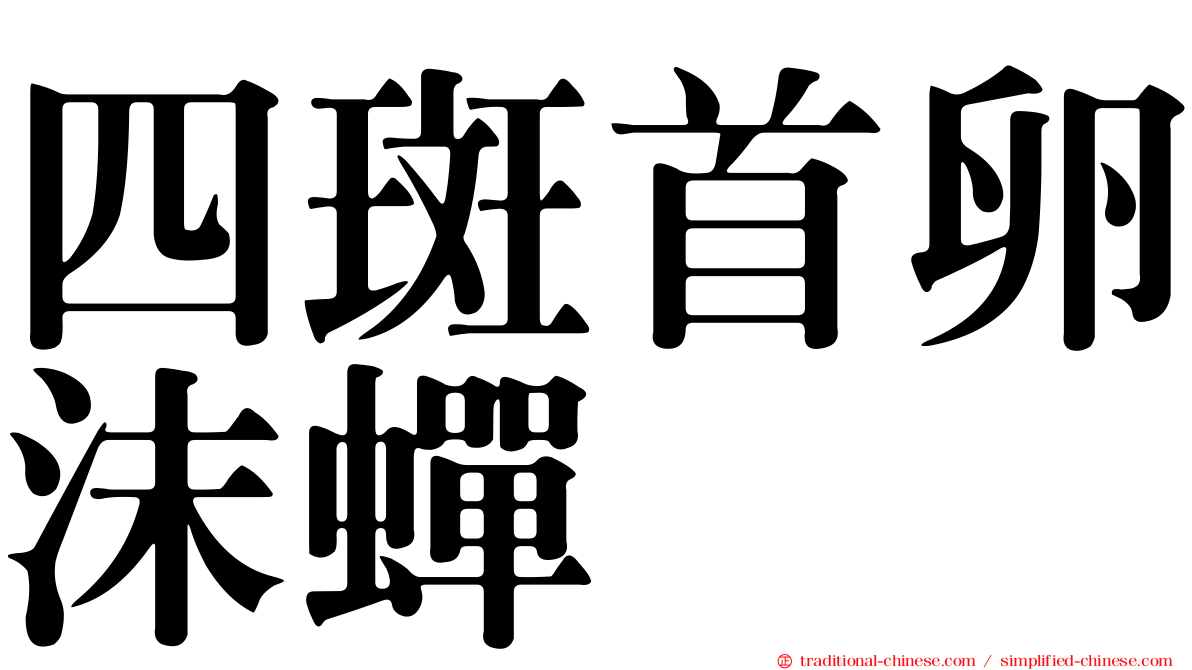 四斑首卵沫蟬