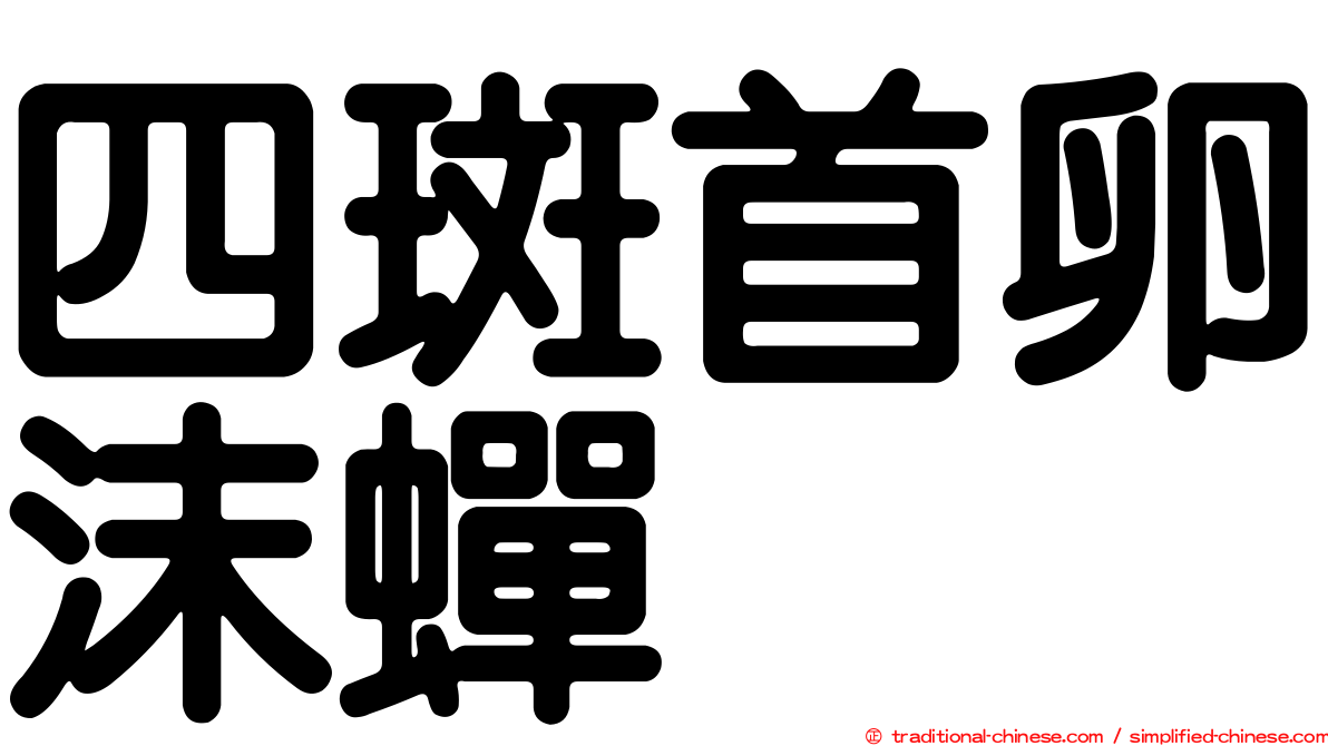 四斑首卵沫蟬