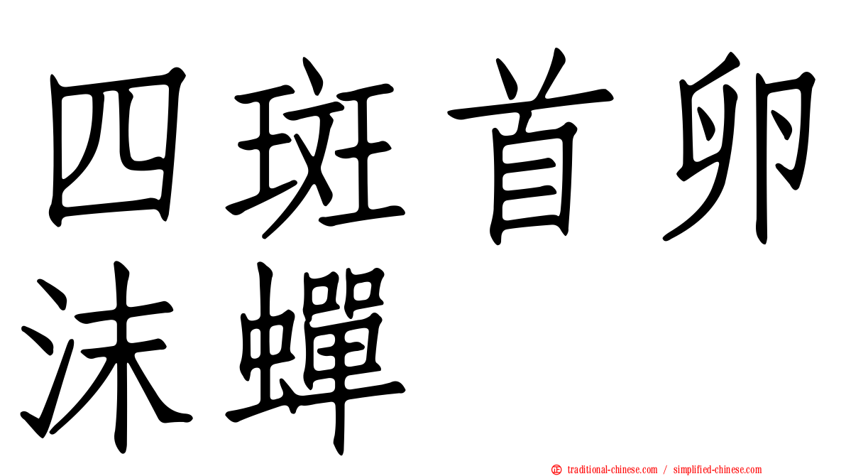 四斑首卵沫蟬