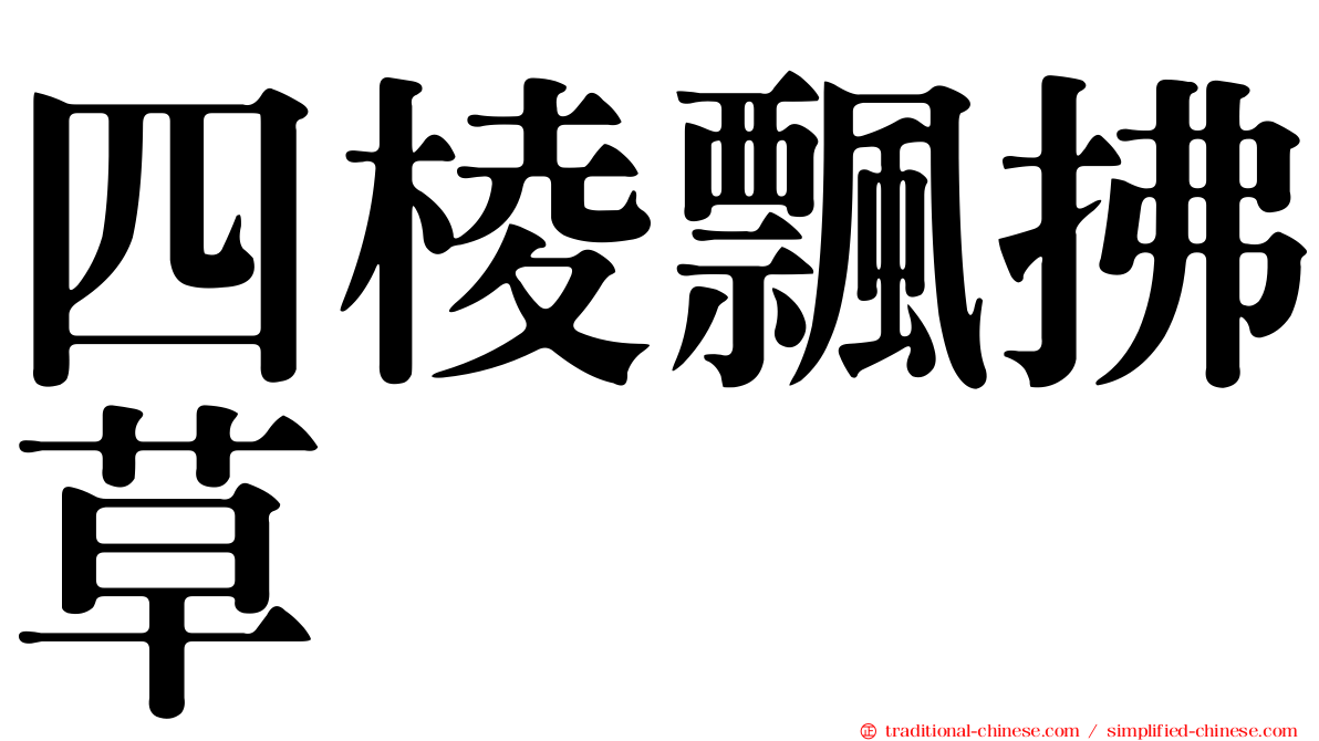 四棱飄拂草