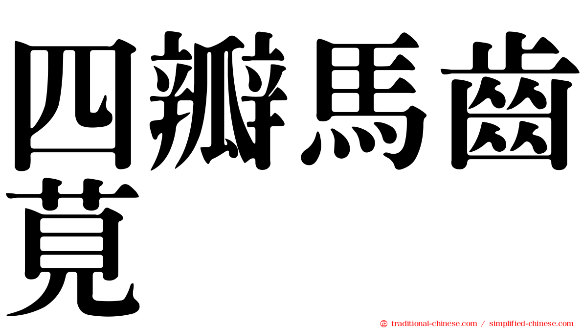 四瓣馬齒莧