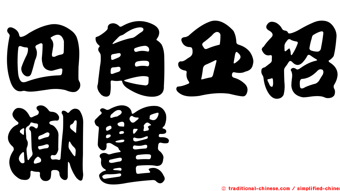四角丑招潮蟹
