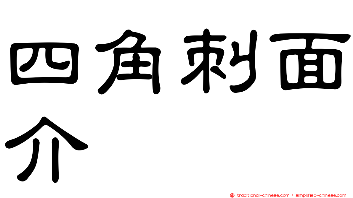 四角刺面介