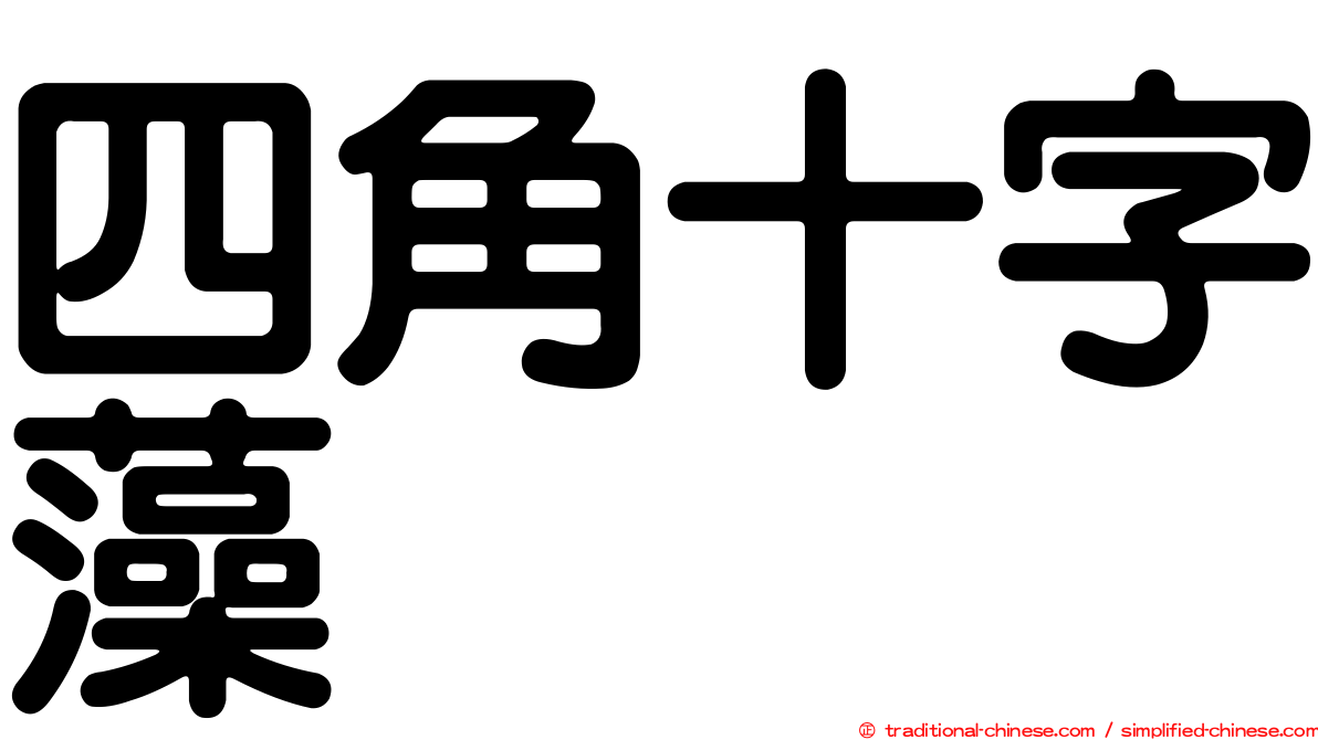 四角十字藻