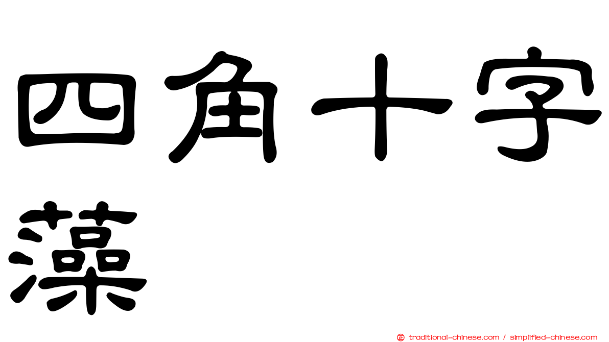 四角十字藻