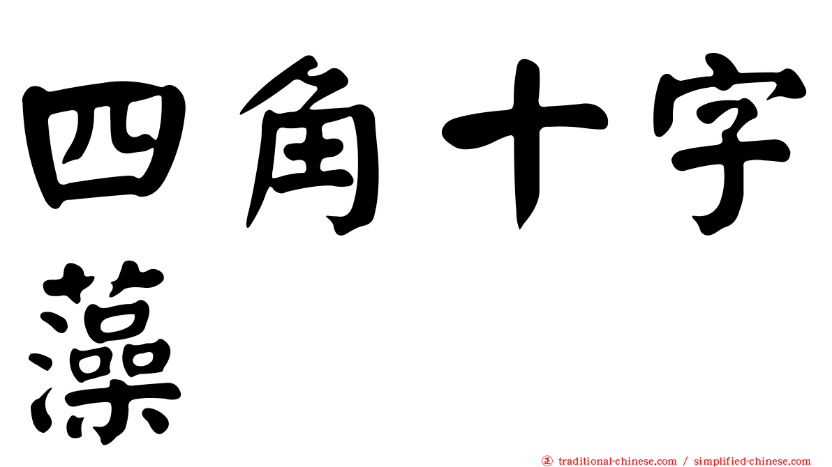 四角十字藻