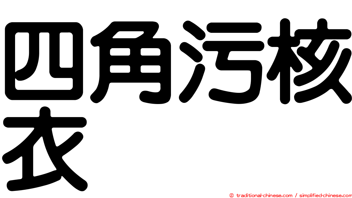 四角污核衣