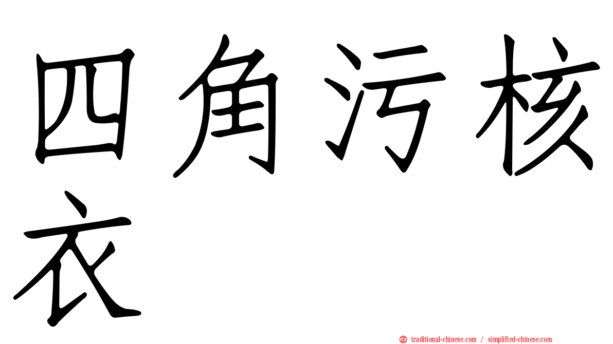 四角污核衣