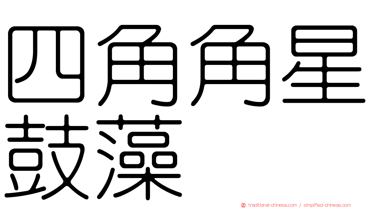 四角角星鼓藻
