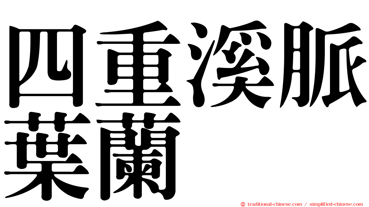 四重溪脈葉蘭