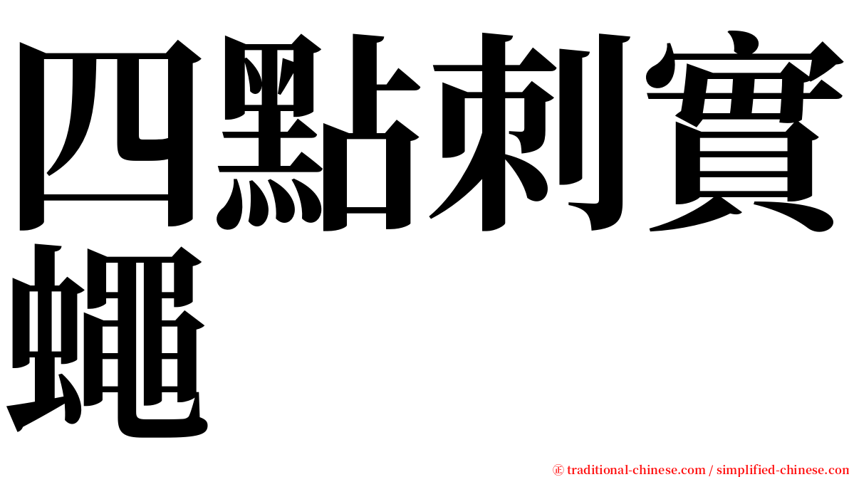 四點刺實蠅 serif font