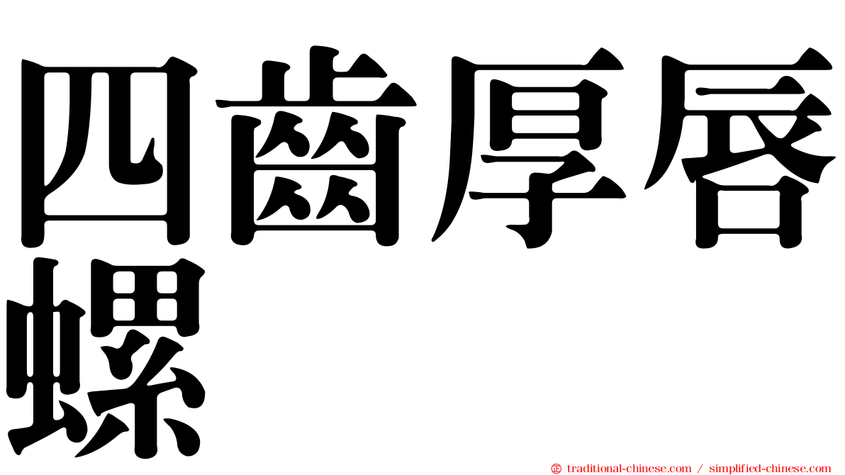 四齒厚唇螺
