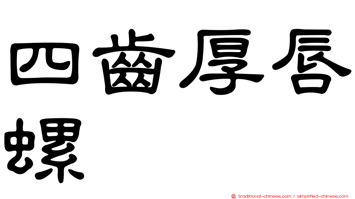 四齒厚唇螺